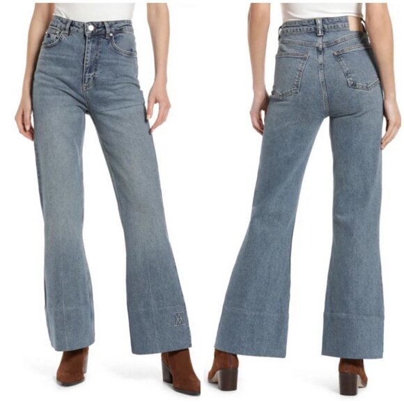 💕AMENDI💕 Joni Flare Jeans ~ Long Time Blue 28 x 32 NWT - Picture 6 of 16